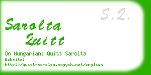 sarolta quitt business card